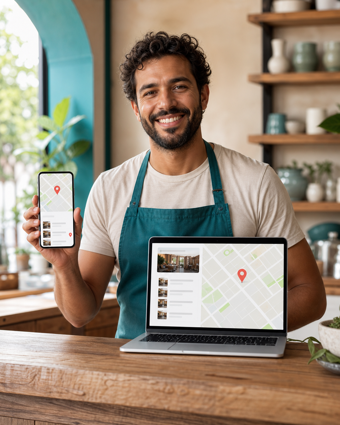 Presença de um negócio local nos mapas e buscas